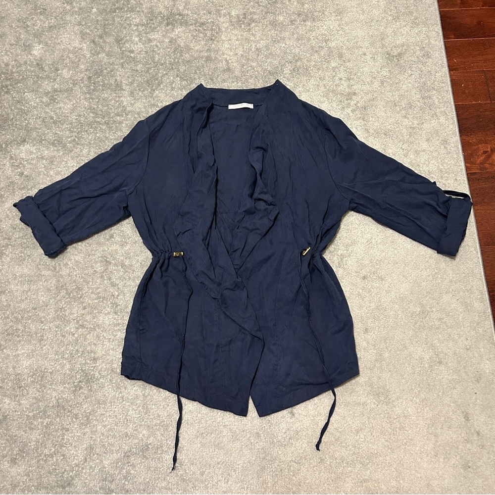 Drape Open Front Twill Jacket - image 2